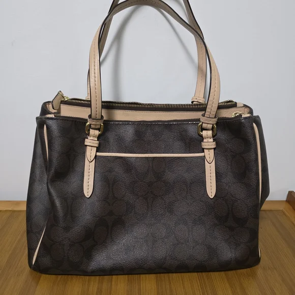 Coach Signature Brown Tote Bag - Picture 3 of 9